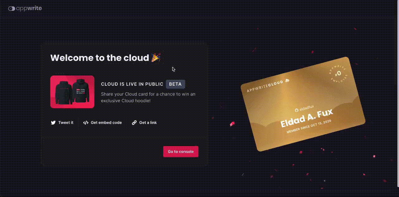Recording of the cloud card on console