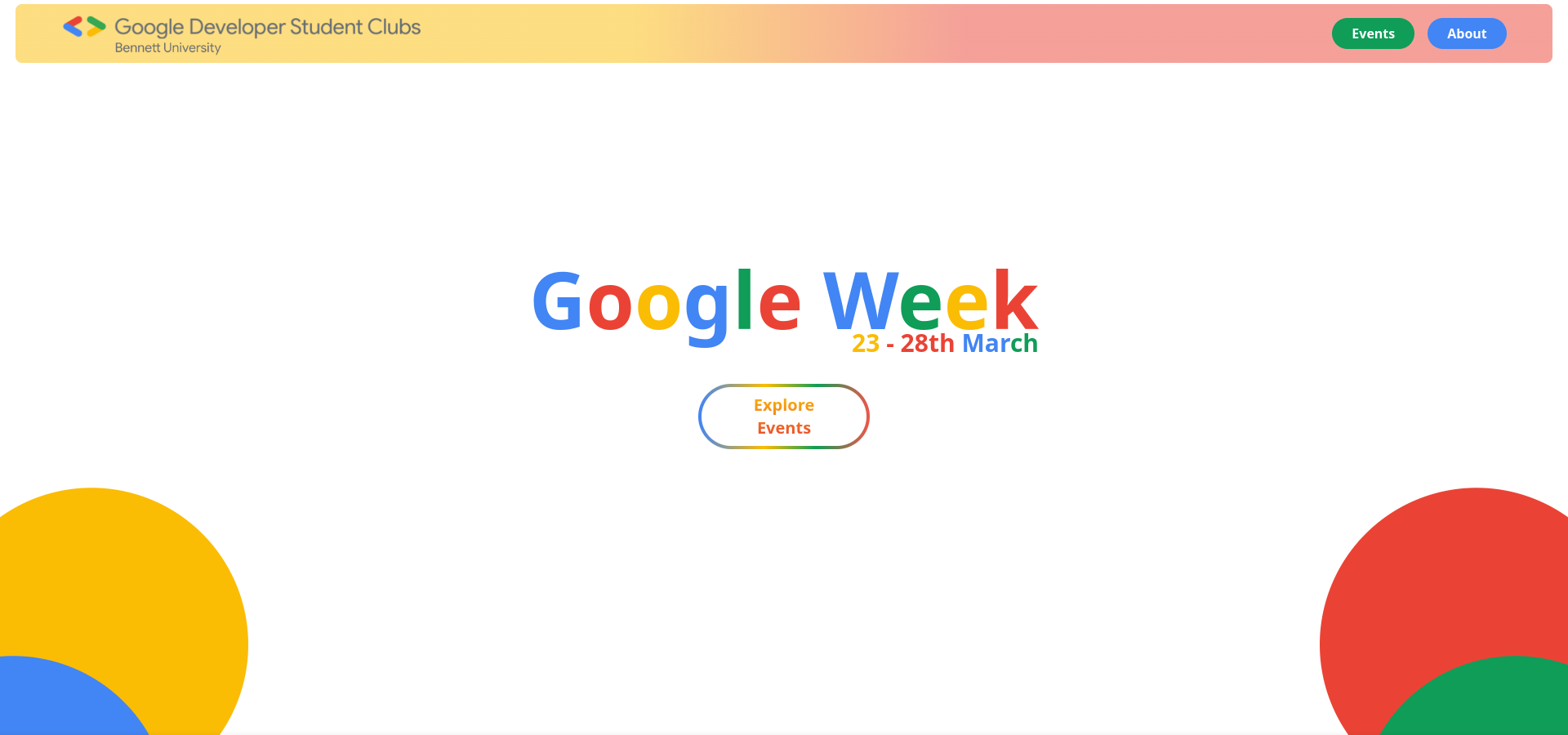 Google Week Event Page