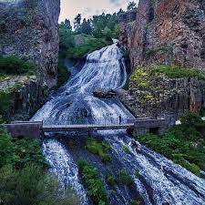 Jermuk waterfall and Jermuk water gallery