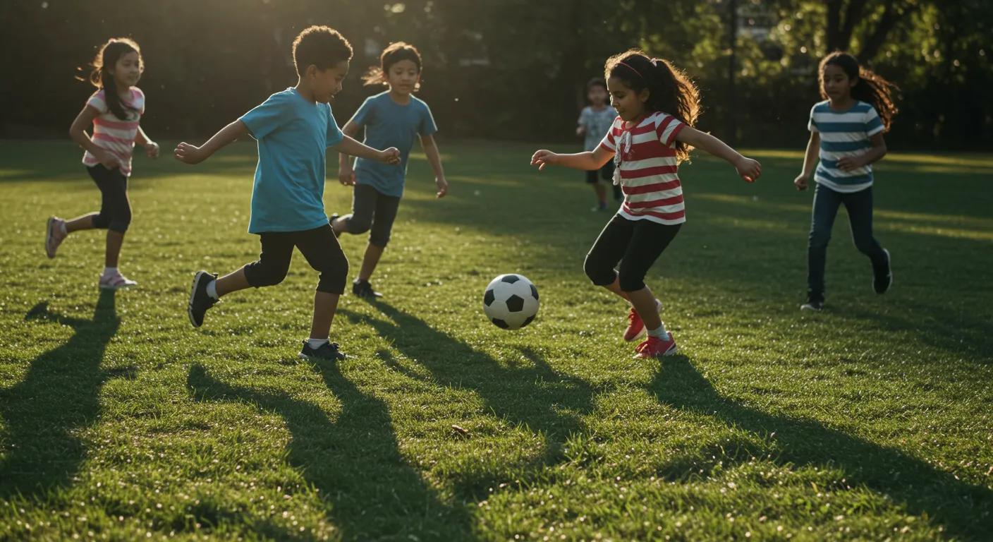 Imagen 3 generated image of children playing football