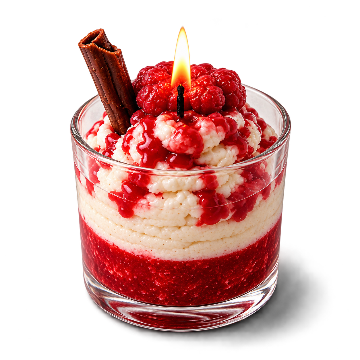 Molten Raspberry Cream luxury soy wax candle by Flambeau