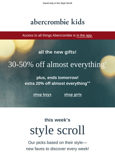 Abercrombie & Fitch Newsletter