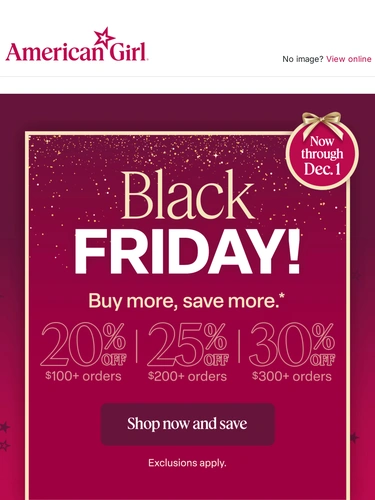 American Girl Sale Announcement