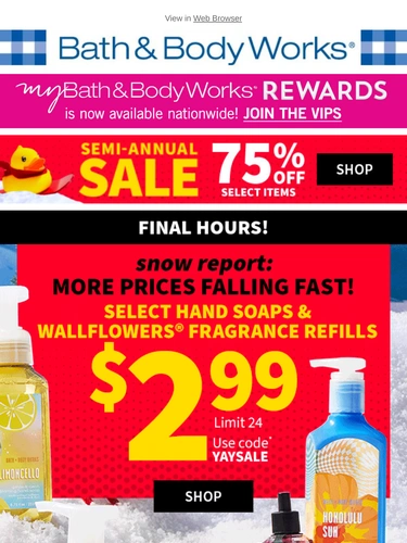 Bath & Body Works Sale Announcement