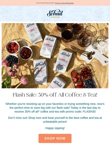 Schuil Coffee Sale Announcement