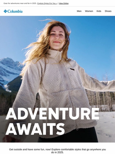 Columbia Sportswear Sale Announcement