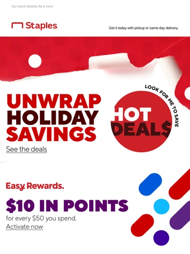 Staples Sale Announcement