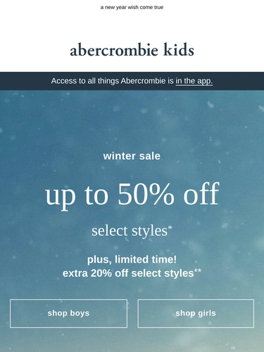 Abercrombie & Fitch Sale Announcement