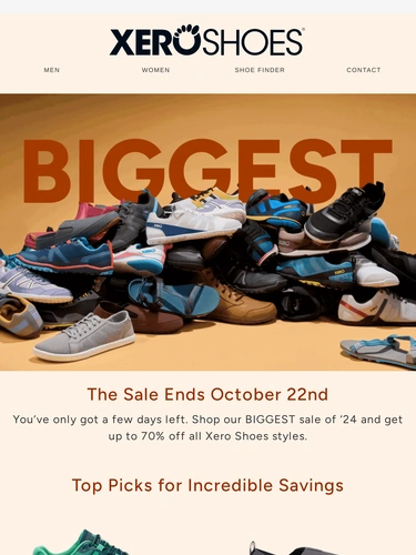 Xero Shoes Sale Announcement