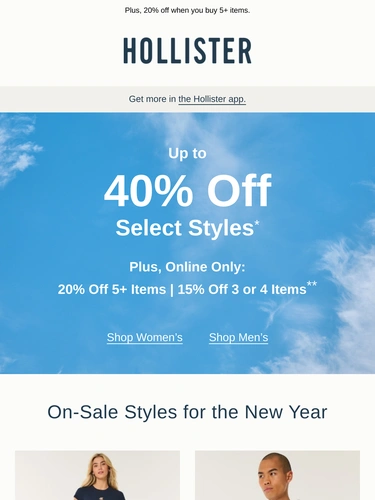 Hollister Co Sale Announcement