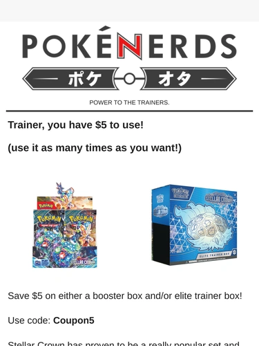 The PokeNerds Store Newsletter