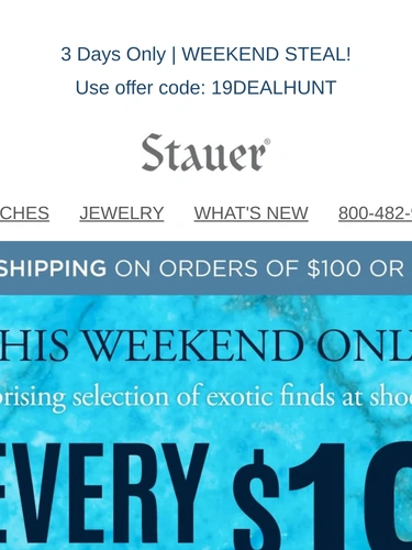 Stauer Sale Announcement