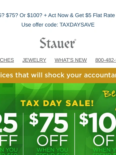 Stauer Sale Announcement