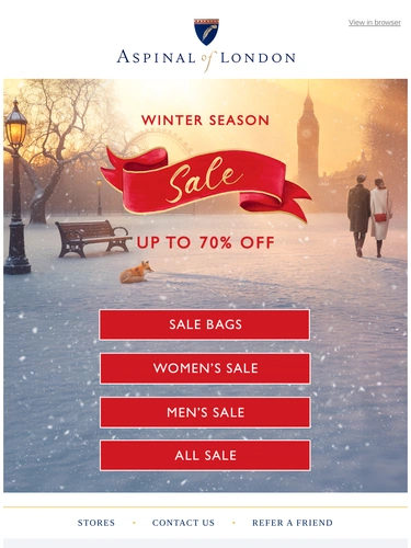 Aspinal of London Sale Announcement