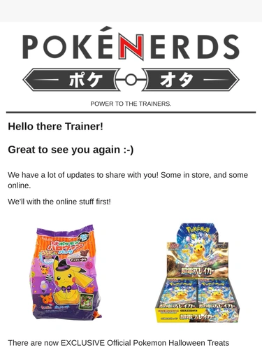 The PokeNerds Store Newsletter