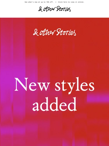 & Other Stories Sale Announcement