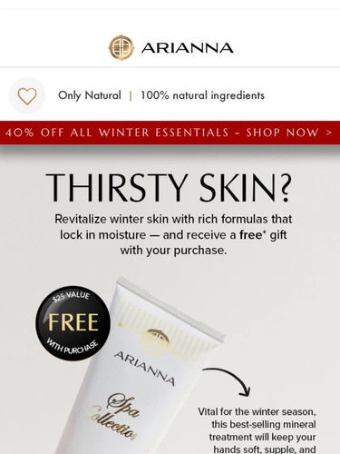 Arianna Skincare Newsletter