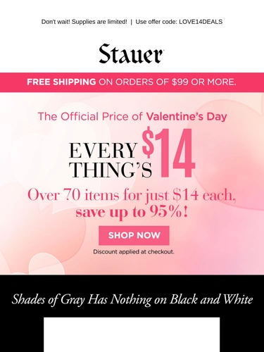 Stauer Sale Announcement