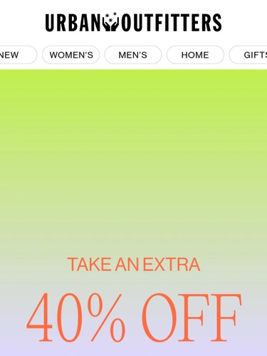 Urban Outfitters Sale Announcement