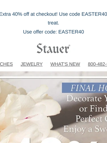 Stauer Sale Announcement