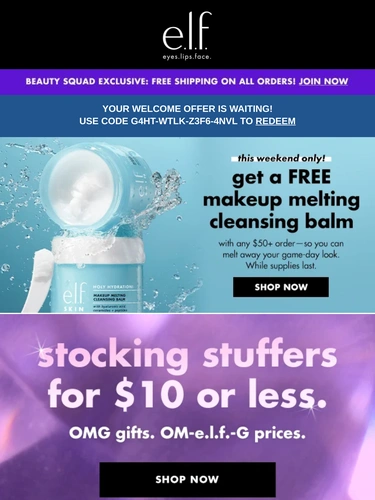 e.l.f. Cosmetics Newsletter