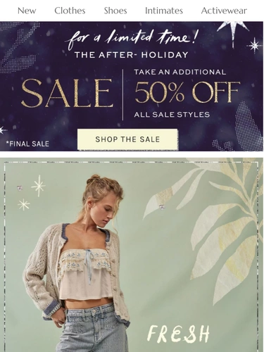 Free People Sale Announcement