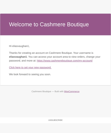 cashmereboutique.com Newsletter