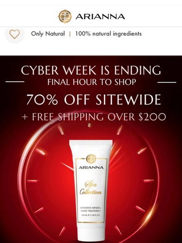 Arianna Skincare Newsletter