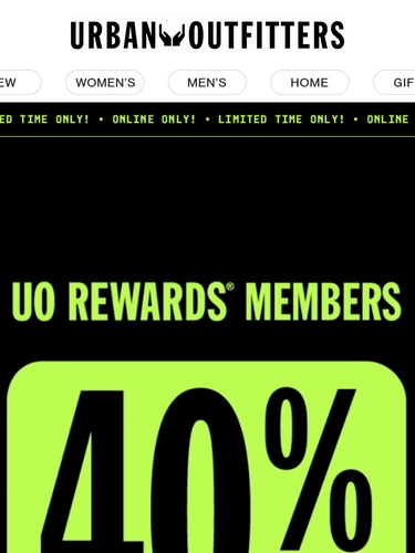 Urban Outfitters Sale Announcement