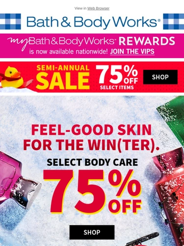 Bath & Body Works Sale Announcement