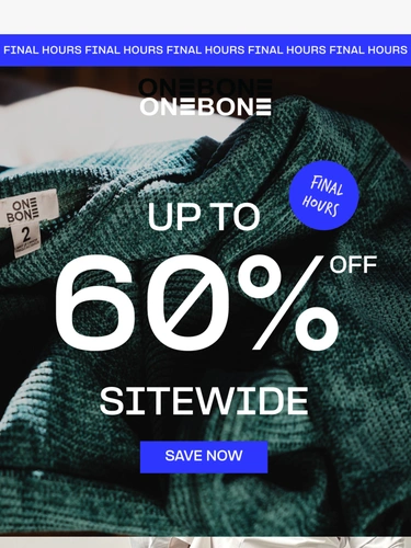 ONE BONE Sale Announcement