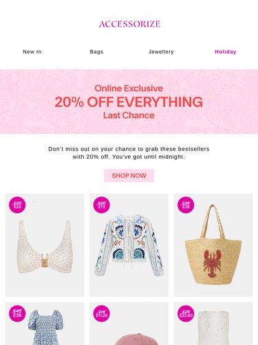 Accessorize Sale Announcement
