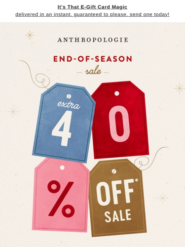 Anthropologie Newsletter