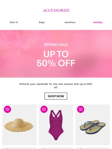 Accessorize Sale Announcement