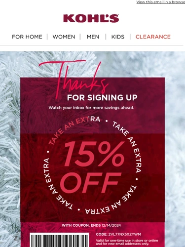 Kohl's Sale Announcement