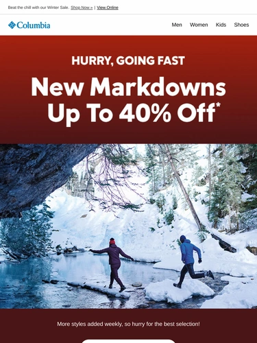 Columbia Sportswear Sale Announcement