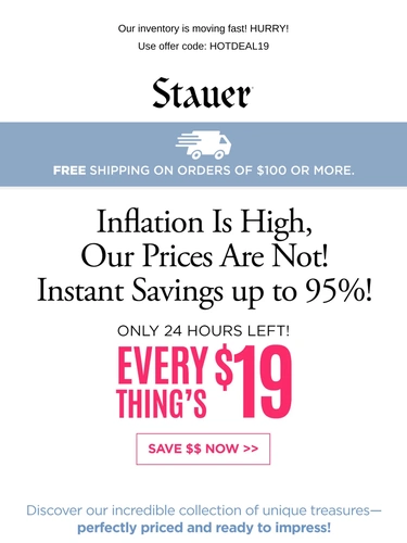 Stauer Sale Announcement