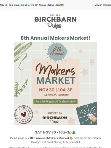 BirchBarn Designs Newsletter