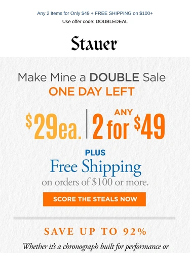 Stauer Sale Announcement