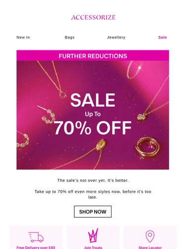 Accessorize Sale Announcement