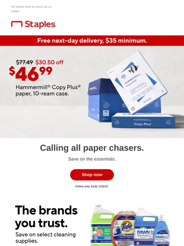 Staples Sale Announcement