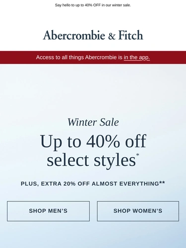 Abercrombie & Fitch Newsletter