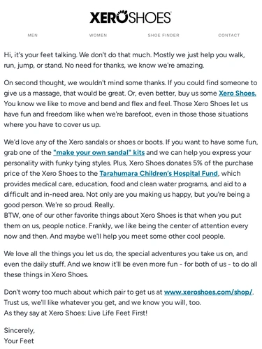 Xero Shoes Newsletter