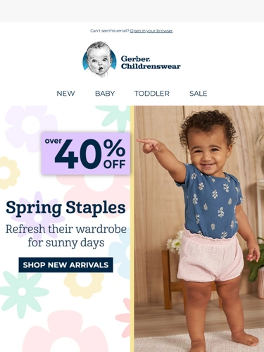 Gerber Childrenswear Sale Announcement