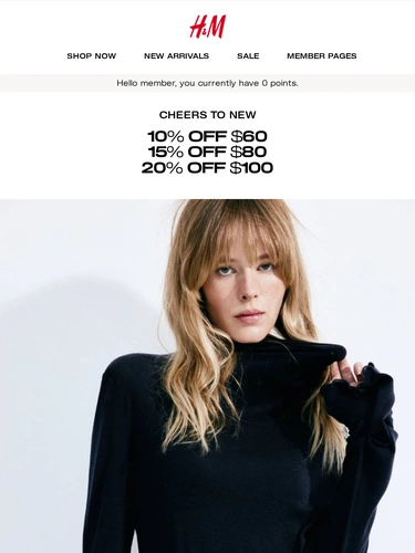 H&M Sale Announcement