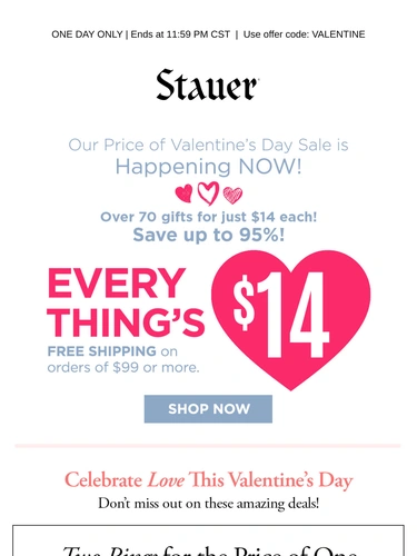 Stauer Sale Announcement