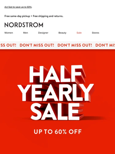 Nordstrom Sale Announcement