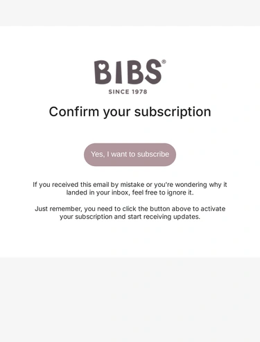 Bibs World Subscription Confirmation