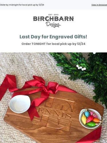 BirchBarn Designs Newsletter