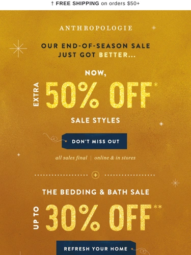 Anthropologie Sale Announcement